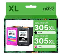 305XL Ink Cartridges Replacement for HP 305 Ink Cartridges for HP DeskJet 2700 2710 2720 2720e 2722 Plus 4100 4120 4130 Envy 6000 6010 6020 6020e 6032 6032e 6055 Envy Pro 6400 6420 (Black, Colour)