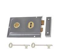 3064 - YALE 334 2 Lever Double Handed Rimlock 156mm - GREY Visi
