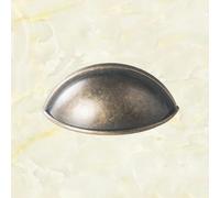 307 Antique Drawer semicircular zinc Alloy Shell Handle semicircular Handle Hole Distance 32mm(Antique Brass)