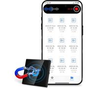3072Kbps Magnetic Voice Recorder, Voice Activated Recorde with AI-Triple Intelligent Noise Cancellation, 64GB Dictaphone with 4000Hours Storeage, Recording Device for Lectures, Meetings (64G Black)