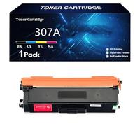 307A High Yield Toner Cartridges Replacement for HP 307A CE740A CE741A CE742A CE743A for HP Color Laserjet CP5220 CP5225 CP5225n CP5225dn Printer,Magenta-1 Pack
