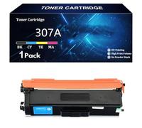 307A High Yield Toner Cartridges Replacement for HP 307A CE740A CE741A CE742A CE743A for HP Color Laserjet CP5220 CP5225 CP5225n CP5225dn Printer,Cyan-1 Pack
