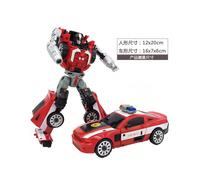 (308-1 Police Car) Kaiyu Transformer Robot Rongda Alloy Five-piece King Kong Hercules Fierce Bath in Fire Toy