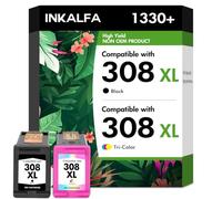 308 308XL Ink Cartridges Black and Colour 6120e 6100e for HP308 308 XL