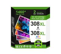 308 XL Printer Cartridges Multipack, 308XL Cartridges Black and Color Compatible with Original HP 308 Ink Cartridges for HP DeskJet 2900 4300 Envy 6110e 6120e 6122e 6130e 6520e 6530e 6532e Envy 6165e