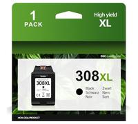 308 XL Printer Ink Cartridges Black, 308XL Ink Cartridges Black Compatible with Original HP 308 Ink Cartridges for HP DeskJet 2900 4300 Envy 6110e 6120e 6122e 6130e 6520e 6530e 6532e 7220e