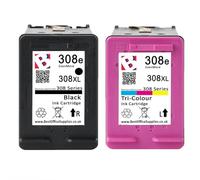 308e 308XL Black and Colour Ink Cartridge Eco Compatible for HP Deskjet 2910 h2 h3 6110e 6120e 6122e 6130e 6132e 6165e 6520e 6530e 6532e 6558e 7FP20UE 7FP21UE 7FP22UE 7FP42A 6L6S6UE 2920 2921 2922
