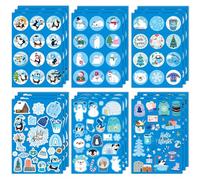 309pcs Winter Stickers, Winter Holiday Stickers with Snowman Christmas Tree Penguin Hello Winter Stickers for Kids Party Favors for Envelopes Cards Crafts Decoration
