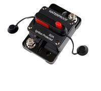 30A-300A Circuit Breaker 12V - 48V DC 12 Volt Circuit Breaker Inline with Manual Reset Waterproof for Marine Boat Trolling Car(CB-5 80A)