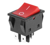 30A 4-Pin Boat Type ON Off Rocker Switch Long Service Life Flame Retardant Insulated Plastic Shell Waterproof Dustproof for Electric Equipment (1PCS)