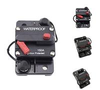 30A 40A 50A 60A 70A 80A 100A 120A 150A 200A 250A 300A AMP Circuit Breaker Fuse Reset 12-48V DC Car Boat Auto Waterproof(150a)