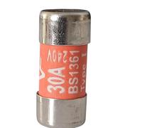 30A Consumer Unit Fuse, BS1361, 29mm x 13mm, for Cooker, Shower and Ring Main Circuits. Pack of (1)