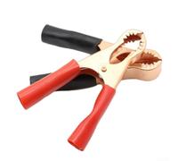 30A Crocodile Clip Battery Connector with Spring Grip for Car, Solar Panel & Electric Fence - Copper-Plated for High Conductivity (2PCS)