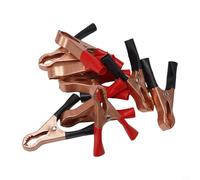 30A Crocodile Clip Battery Connector with Spring Grip for Car, Solar Panel & Electric Fence - Copper-Plated for High Conductivity (10PCS)