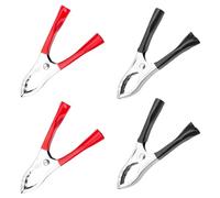 30A Crocodile Clips Jump Lead Clamps - 4 Pcs Heavy Duty Pure Copper Alligator Clips - Car Battery Crocodile Clip Electrical with Insulated Rubber Grip - Strong Jaw Clamp for Auto & DIY (Red/Black)