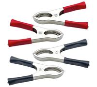30A Crocodile Clips Jump Lead Clamps - 4 Pcs Heavy Duty Pure Copper Alligator Clips - Car Battery Crocodile Clip Electrical with Insulated Rubber Grip - Strong Jaw Clamp for Auto & DIY (Red/Black)