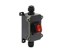 30A Current Connector Outdoor Power Cord With IP67 Waterproof Junction Box On Off Rocker Switch Compatible With Marine Applications 110V-220V 12V-24V Inline Electrical Connection(0321)