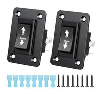 30a Dpdt Momentary Reverse Rocker Switch For Rv Trailer Jack For Stabilizer Power Awning Motor Reversing Control With Mounting Hardware And Terminals Black Finish Two Pack Set Included(2PCS)