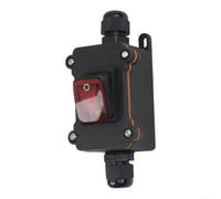30A Heavy Duty Inline Switch IP65 Waterproof with Red Light Button | Inline Cord Switch 30A Waterproof On Switch IP65 High Current for toggle Switch Industrial Grade Switch