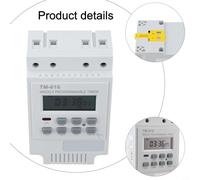 30A Programmable Digital Switch for Relay for 220-240V AC DIN Rail Mount - Weekly Timer with 17 On/Off Settings, 6500W Load Capacity, Memory Ba(White)