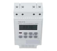 30A Programmable Digital Switch for Relay for 220-240V DIN Rail Mount - Weekly Timer with 17 On/Off Settings, 6500W Load Capacity, Memory(White)