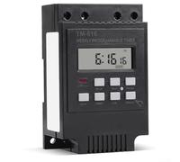 30A Programmable Digital Timer Switch, 7-Day Electronic Time Relay with LCD Display, 17 On/Off Settings, Memory Backup for 110V-120V Home Electrical Systems