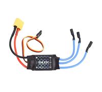 30A RC Brushless ESC with XT60 Plug Long Wire Safety Power On Stable Speed Control for Fixed Wing Aircraft Quadcopter Black Electronic Components 30g