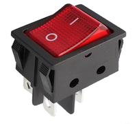 30a Rocker Switch With Red Light For Welding Machine And Electric Heater, Ip65 Waterproof 4 Pin Panel Mount Power Control, 250v Ac Heavy Duty Flame Retardant Nylon Housing, 29x22mm Cutout Size