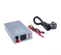 30A Short Circuit Detector for Phone PC Motherboard Repair, DC Power Supply Burn-in Tool with LCD Display, Auto Polarity, Overheat Protection, Silver