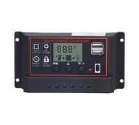 30A Solar Management Unit | 12V / 24V Auto - Switch PWM with LCD Display | Overload Protection for RV / Marine / Off - Grid Systems | ABS Housing, - 35℃ ~ 60℃ Performance (Red)