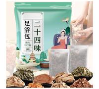 30bag Herbal Foot Soak,24-flavored Herbal Bubble Foot Medicine Bath,Wormwood Ginger Foot Detoxing Soak,Dispel Cold and Relieve Fatigue 艾叶草本足浴包 (E, Herbal)