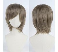 30cm/11.8inch Universal Bang Wig, Layered Short Hair Wig for Cosplay DIY Daily Use Party Styling(Brown-4)