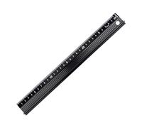 30cm/12 Inch Aluminium Cutting Ruler, Metal Safety Ruler with Raised Grip & Non-Slip Backing, Precision Measuring Ruler with Protective Edge for Crafts, DIY, Drawing & Office Use, Black