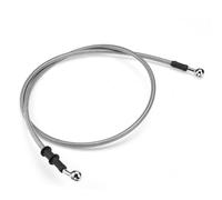 (30cm) 300mm-2200mm Motorcycle Braided Brake Clutch Oil Hose Line Cable Pipe Universal Silver