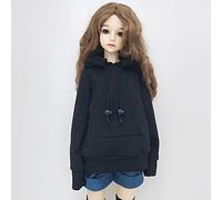 30CM / 45CM / 60CM Doll Clothes 1/3 1/4 1/6 BJD Doll Accessories BJD SD DIY Fashion Hoodie Toys Dolls Clothing (1/6,Black)