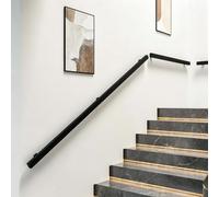 30cm - 600cm Modern Stair Handrails, Indoor Outdoor Hand Railings, Sturdy Wall Mount Support, Non-Slip Safety Handrail for Elderly, Children, Easy Assembly(12ft/360cm)
