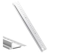 30cm Aluminium Metal Ruler for Cutting with Raised Handle & Non-Slip Base - Safety Edge Measuring Tool for Craft, DIY and Precision Work