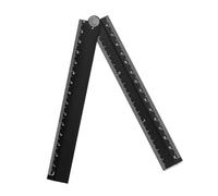 30cm Aluminum Folding Rulers Geometric Measuring Tool Easy To Carry For Multifunction Use In Art Math & Office Environment Architect Drawing Tool