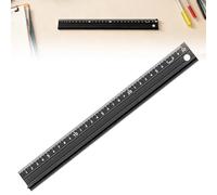 30cm Black Aluminium Cutting Ruler, with Raised Grip, Metal Safety Ruler, Multifunctional Precision Metal Safety Rulers, for Length Measurement