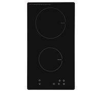 30cm Black Domino 2 Zone Touch Control Electric Induction Hob - INDH30BL SIA Black One Size