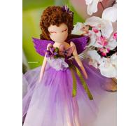 30cm Blue Angel Tree Topper Christmas, Handmade, Fairy Angel With Wing For Christmas Decorations, Xmas Tree Ornament, Rag Dolls Gift (06-30CM)