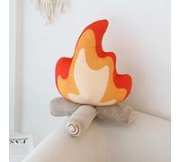 30cm Branch bonfire plush toy,Soft Simulation fire pile flame pillow, Funny Campfire Plush Outdoor Camping Room Decoration, Suitable for Boys and Girls Christmas, Birthday Surprise Gift (Size Name: S)