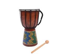 30cm Childrens' Painted African Djembe Drum Handmade with Mahogany - 6.5" diameter, includes free drum stick
