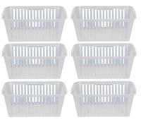 30cm Clear Plastic Handy Basket Storage Basket - Set Of 6 by Whitefurze