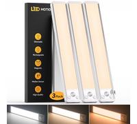 30CM Cupboard Lights Motion Sensor, 3-Color Temperature & Dimmable, 3 Pack