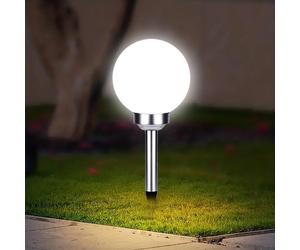 (30cm Diameter) GEEZY Jumbo LED Garden Globe Stake Light Mood Ball | Sphere Solar Lantern