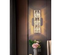 30cm Elegant Crystal Wall Light - Modern Luxury LED Fixture for Living Room & Bedroom Chic Villa Design Stylish Home Decor Unique Accent Lighting