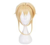 30cm Game Genshin Impact Project Traveler Lumine Girl Wig Cosplay Wigs Playing Powder Light Golden Hair Halloween 1:1 Wigs