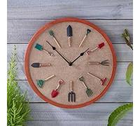 30cm Garden Tools Design Wall Clock Inddor/Outdoor Marco Paul Multi One Size