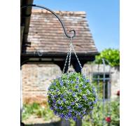 30cm Green & Purple Artificial Topiary Ball Hanging Marco Paul Green One Size